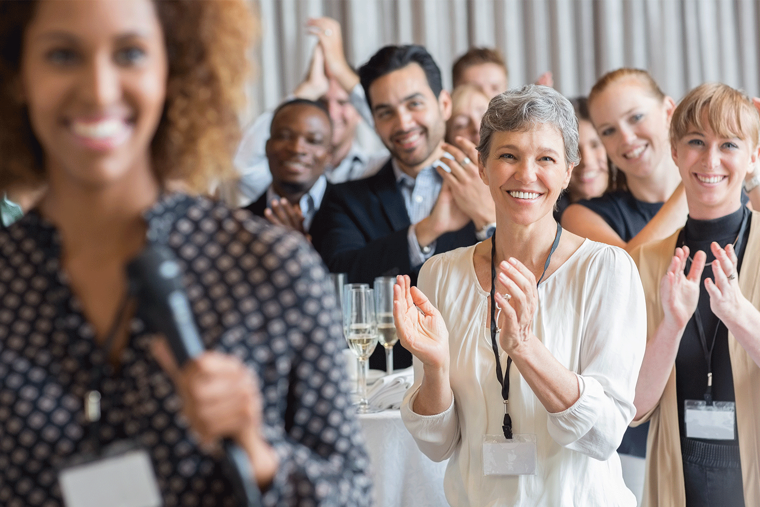Educators celebrating together. Educators celebrating together.