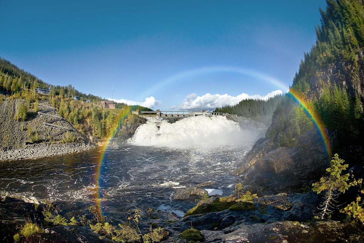 Dam ved Nedre Fiskumfoss
