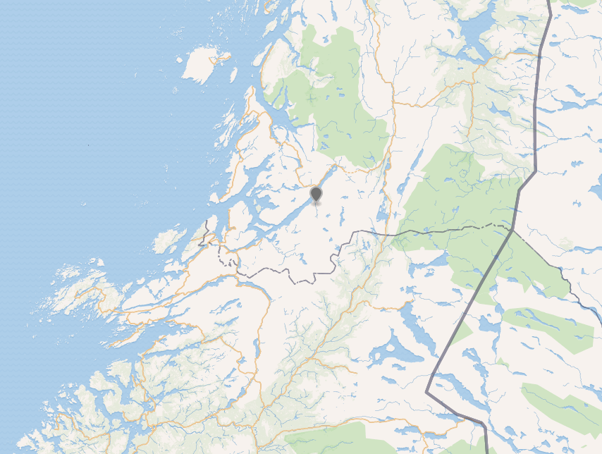 Illustrasjon av kart over Nord-Trøndelag