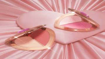 peach and pink setting powder