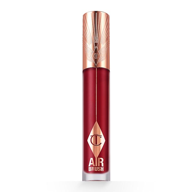 Airbrush Flawless Lip Blur Ruby Blur packshot for blog Airbrush Flawless Lip Blur liquid lipstick in Ruby Blur, a true ruby red