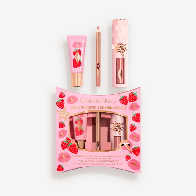 Juicy Plumper Looking Lip Kit Box + Products Packshot Juicy Plumper Looking Lip Kit Box + Products Packshot