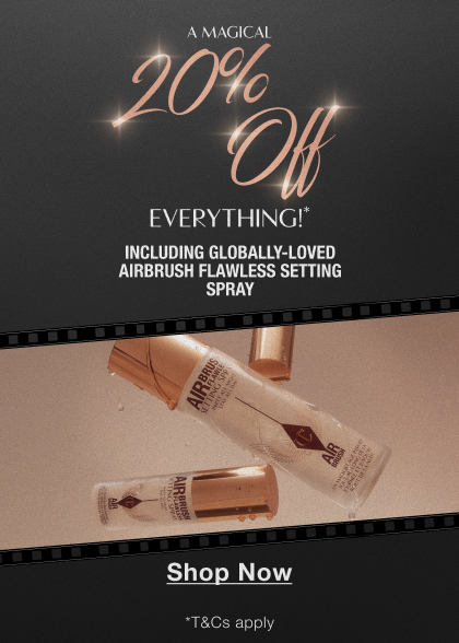 A Magical 20% Off Everything!* INCLUDING GLOBALLY-LOVED AIRBRUSH FLAWLESS SETTING SPRAY A Magical 20% Off Everything!* INCLUDING GLOBALLY-LOVED AIRBRUSH FLAWLESS SETTING SPRAY