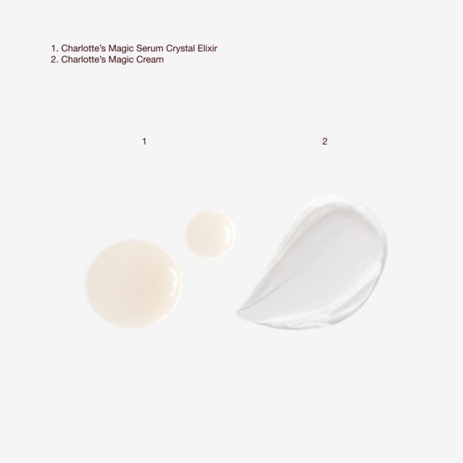 CHARLOTTE'S ICONIC MAGIC MINI SKIN SET Texture Swatch CHARLOTTE'S ICONIC MAGIC MINI SKIN SET Texture Swatch