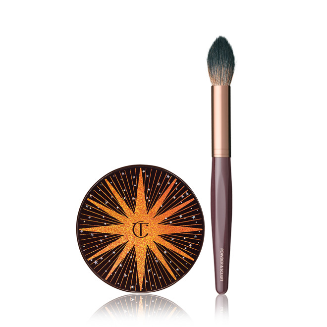 Magic Star Kit With highlighter and Powder and Sculpt brush