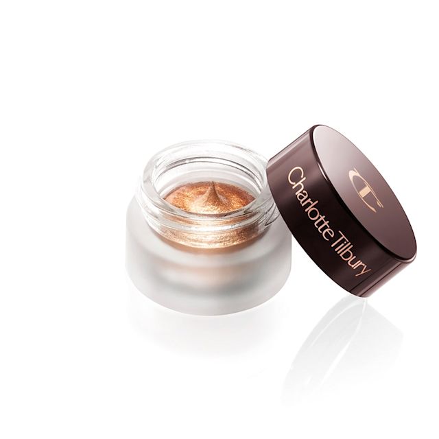 Eyes to Mesmerise Star Gold packshot for blog Eyes to Mesmerise cream eyeshadow pot in Star Gold, a warm golden amber shade