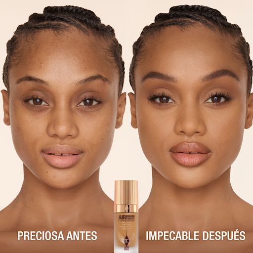Antes y después de usar Airbrush Flawless Foundation 10 Warm Antes y después de usar Airbrush Flawless Foundation 10 Warm
