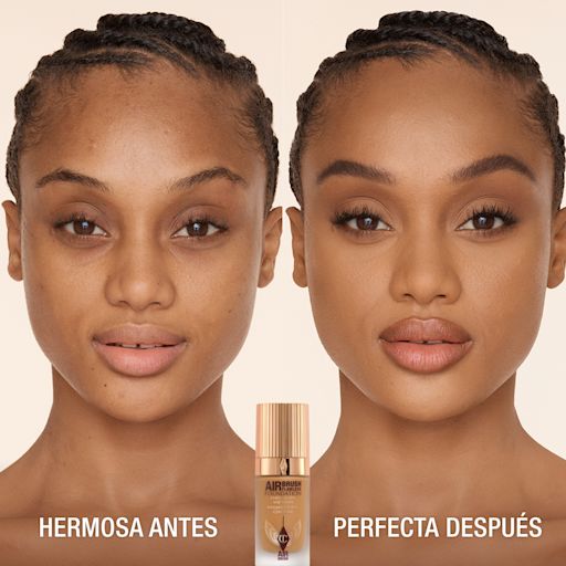 Antes y después de usar Airbrush Flawless Foundation 10 Warm Antes y después de usar Airbrush Flawless Foundation 10 Warm
