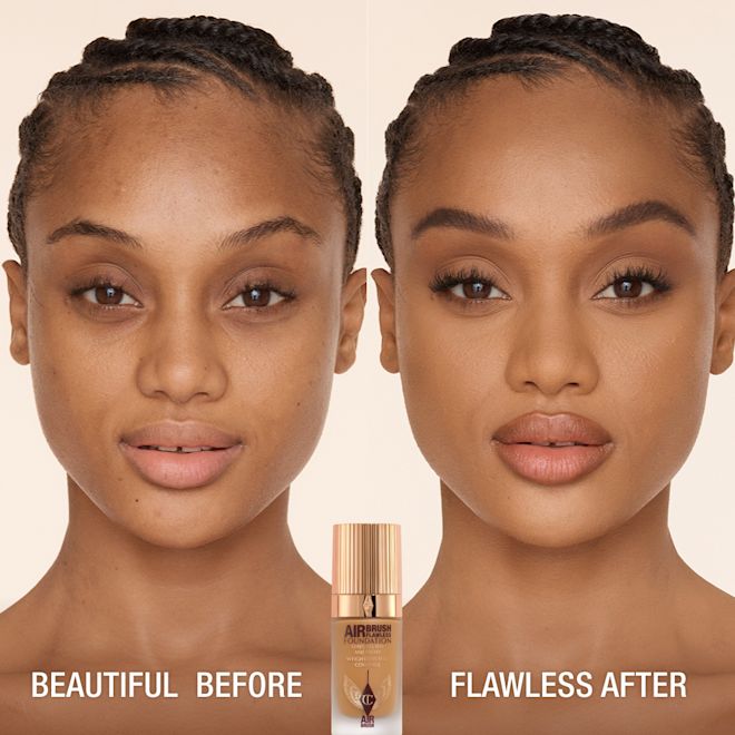 AIRBRUSH FLAWLESS FOUNDATION BEFORE AND AFTER 10 warm AIRBRUSH FLAWLESS FOUNDATION BEFORE AND AFTER 10 warm
