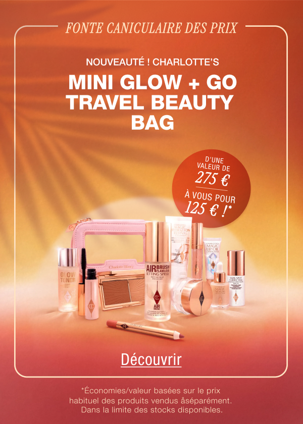 NOUVEAUTÉ ! Charlotte’s Mini Glow + Go Travel Beauty Bag Fonte caniculaire des prix NOUVEAUTÉ ! Charlotte’s Mini Glow + Go Travel Beauty Bag Fonte caniculaire des prix