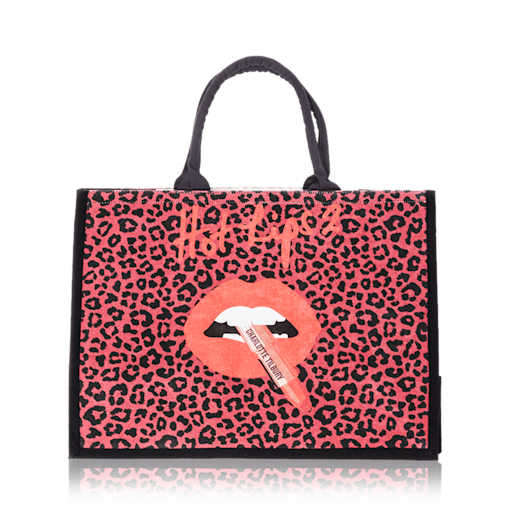 Hot Lips 2 Tote Bag- The Timeless Leopard in Modern Red Leopard Hot Lips 2 Tote Bag- The Timeless Leopard in Modern Red Leopard