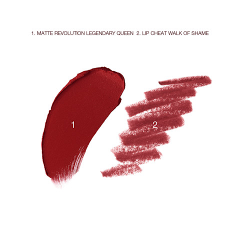 Legendary Queen Luscious Lip Slick Swatches Legendary Queen Luscious Lip Slick Swatches with a lip stick and lip liner