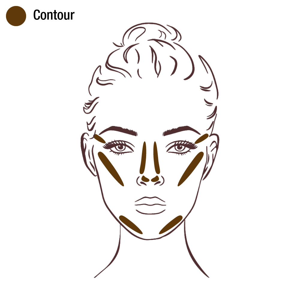 Contour with concealer placement
