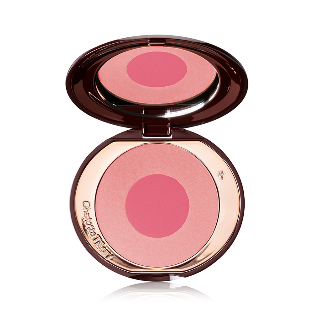 Love is the Drug packshot for blog Cheek to Chic pressed powder blush in candy-pink shade Love is the Drug