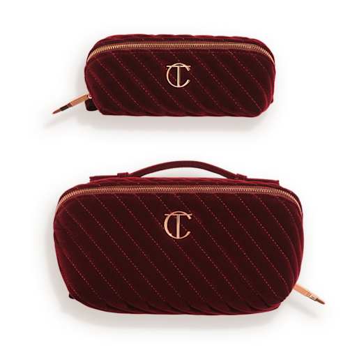 Makeup Bag of Dreams Makeup Organiser Duo: Large and Mini Compartmentalised Velvet Makeup Bags Makeup Bag of Dreams Makeup Organiser Duo: Large and Mini Compartmentalised Velvet Makeup Bags