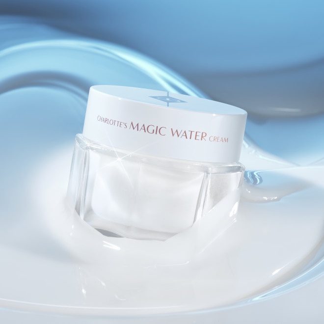 Magic Water Cream packaging sitting in the product
