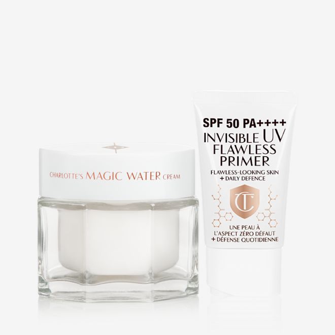 Magic Water Cream and Invisible UV primer packaging Magic Water Cream and Invisible UV primer packaging