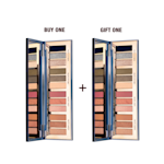 Bejewelled Eyes To Hypnotise Duo open Two, identical, open, mirrored-lid eyeshadow palettes with twelve metallic and shimmery eyeshadows in topaz, red, purple, chocolate brown, pink and golden shades.