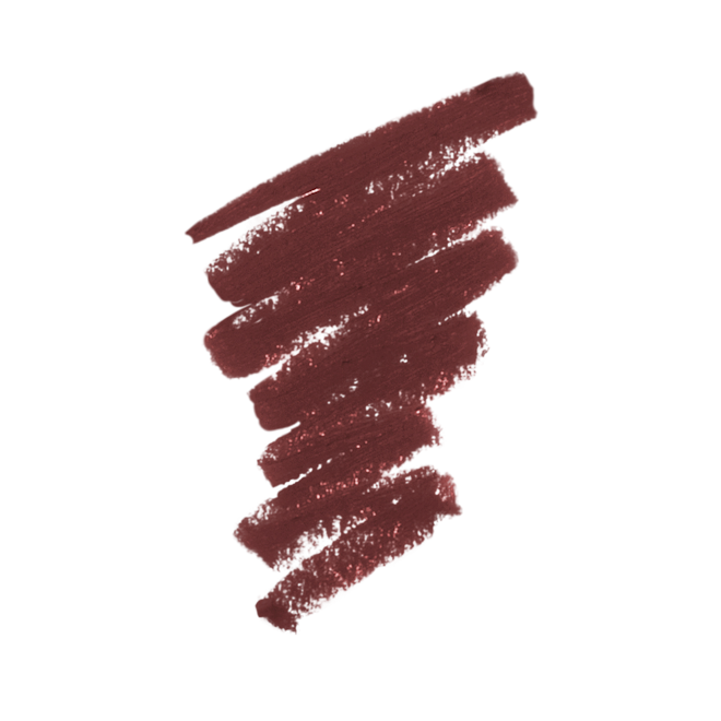 Pillow Talk Eyeliner swatch swatch of a matte eyeliner in berry-brown colour.