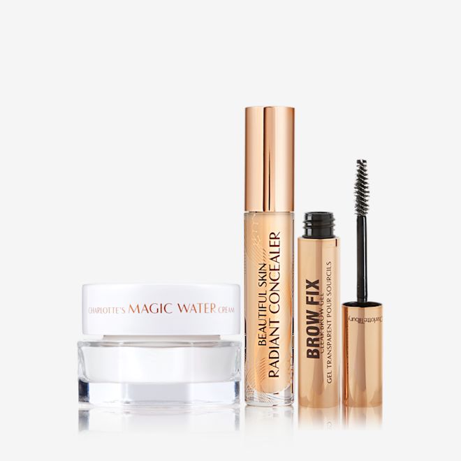Magic Water Cream, Brow Fix and Beautiful Skin Concealer packaging Magic Water Cream, Brow Fix and Beautiful Skin Concealer packaging