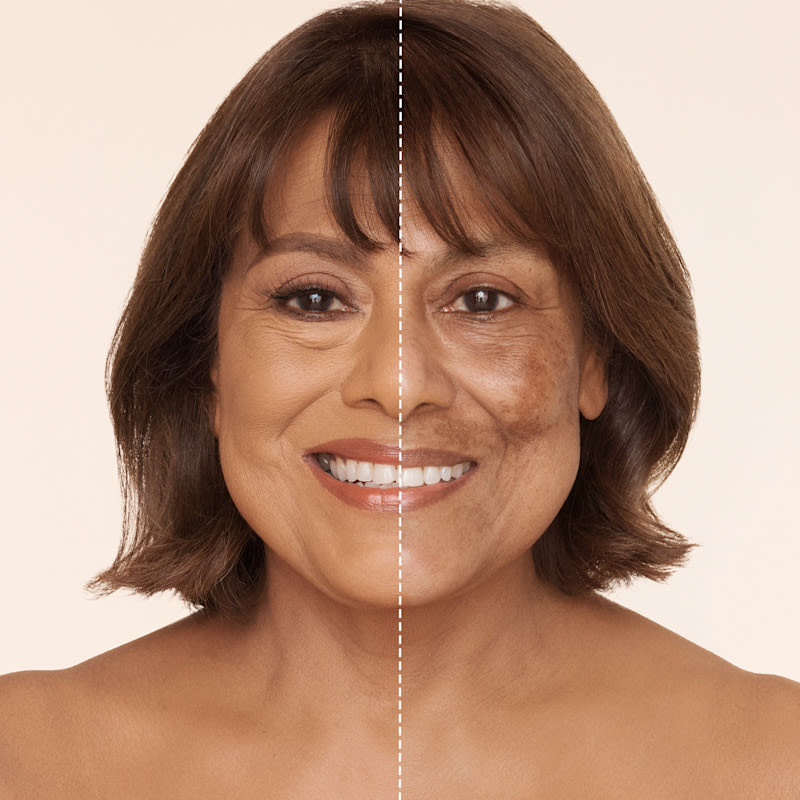 AIRbrush Flawless Foundation mature skin before after AIRbrush Flawless Foundation mature skin before after