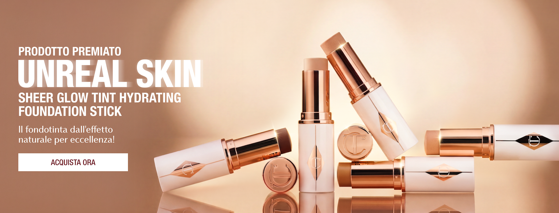 PRODOTTO PREMIATO UNREAL SKIN SHEER GLOW TINT HYDRATING FOUNDATION STICK Il fondotinta dall'effetto naturale per eccellenza! <ACQUISTA ORA> PRODOTTO PREMIATO UNREAL SKIN SHEER GLOW TINT HYDRATING FOUNDATION STICK Il fondotinta dall'effetto naturale per eccellenza! <ACQUISTA ORA>