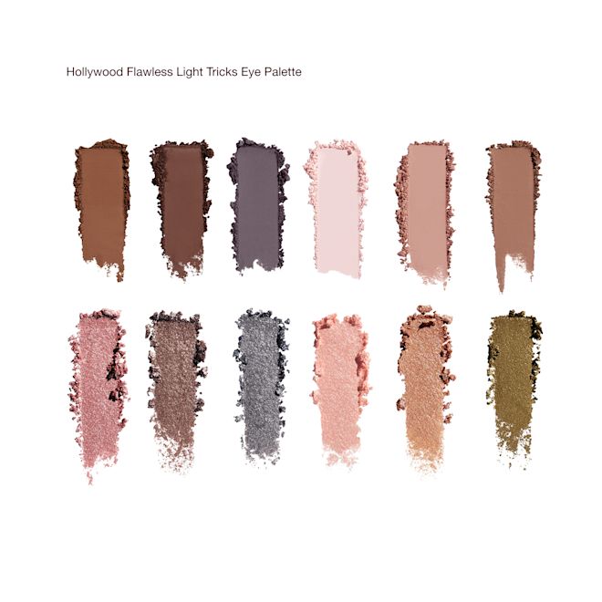 HOLLYWOOD FLAWLESS LIGHT TRICKS EYE PALETTE Labelled texture swatch HOLLYWOOD FLAWLESS LIGHT TRICKS EYE PALETTE Labelled texture swatch