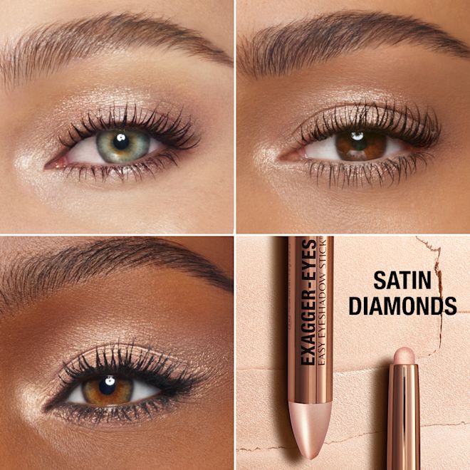 Exagger-eyes Eyeshadow Stick - Satin Diamonds Model Close Up Grid Exagger-eyes Eyeshadow Stick - Satin Diamonds Model Close Up Grid