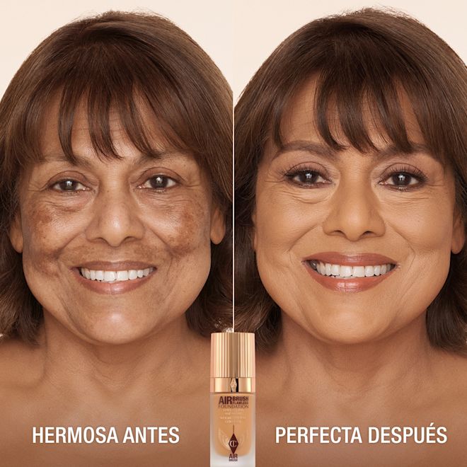 Antes y después de usar Airbrush Flawless Foundation 10 Neutral Antes y después de usar Airbrush Flawless Foundation 10 Neutral