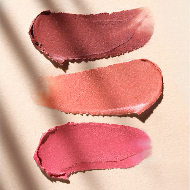 Beach Sticks swatches Swatches of Beach Sticks, Charlotte's natural-looking cream blush sticks for a minimal makeup look