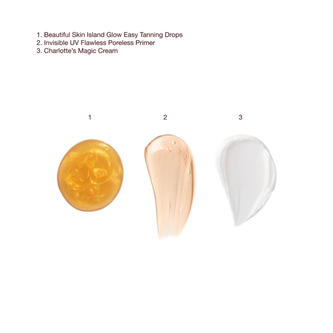 REVIVE, PROTECT, BRONZE & GLOW TRIO texture swatch REVIVE, PROTECT, BRONZE & GLOW TRIO texture swatch