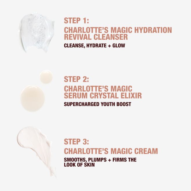 Charlotte's 3-Step Magic Skin Routine Charlotte's 3-Step Magic Skin Routine