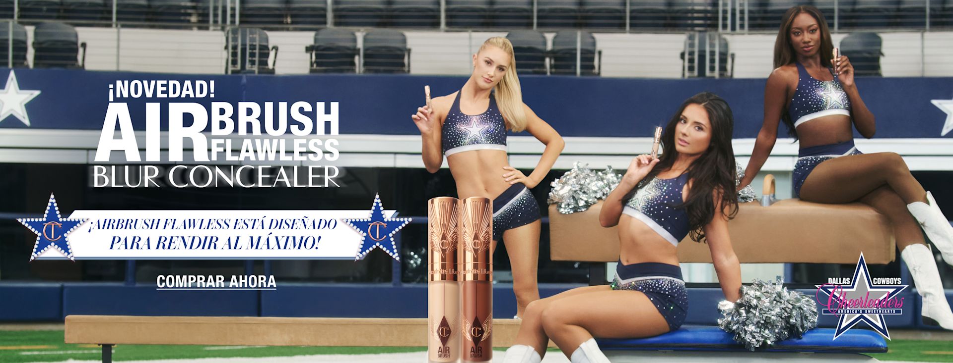LAS CHEERLEADERS DE LOS DALLAS COWBOYS ¡NOVEDAD! AIRBRUSH FLAWLESS BLUR CONCEALER ¡AIRbrush Flawless está diseñado para rendir al máximo! <COMPRAR AHORA> LAS CHEERLEADERS DE LOS DALLAS COWBOYS ¡NOVEDAD! AIRBRUSH FLAWLESS BLUR CONCEALER ¡AIRbrush Flawless está diseñado para rendir al máximo! <COMPRAR AHORA>