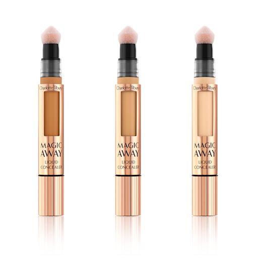 Magic Away Concealer trio open A trio of open concealers in light, fair, deep shades.