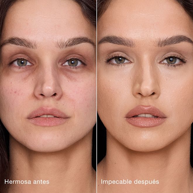 Antes y después del Airbrush Flawless Concealer en el tono 7 Medium Antes y después del Airbrush Flawless Concealer en el tono 7 Medium
