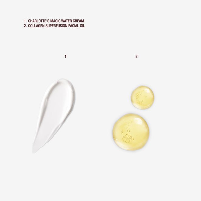 Charlotte's Plump & Glow Skincare Kit swatches Charlotte's Plump & Glow Skincare Kit swatches