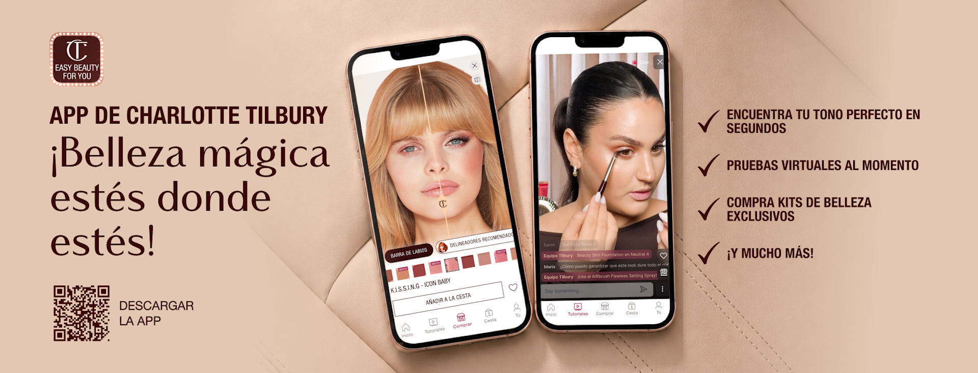 App de Charlotte Tilbury Belleza mágica estés donde estés App de Charlotte Tilbury Belleza mágica estés donde estés
