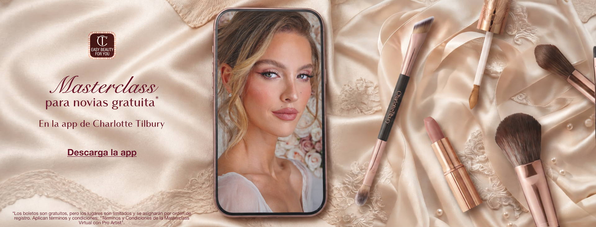 Free Bridal Beauty Masterclasses* + App Exclusive Bridal Competition** Only On The Charlotte Tilbury App! Book Now Free Bridal Beauty Masterclasses* + App Exclusive Bridal Competition** Only On The Charlotte Tilbury App! Book Now