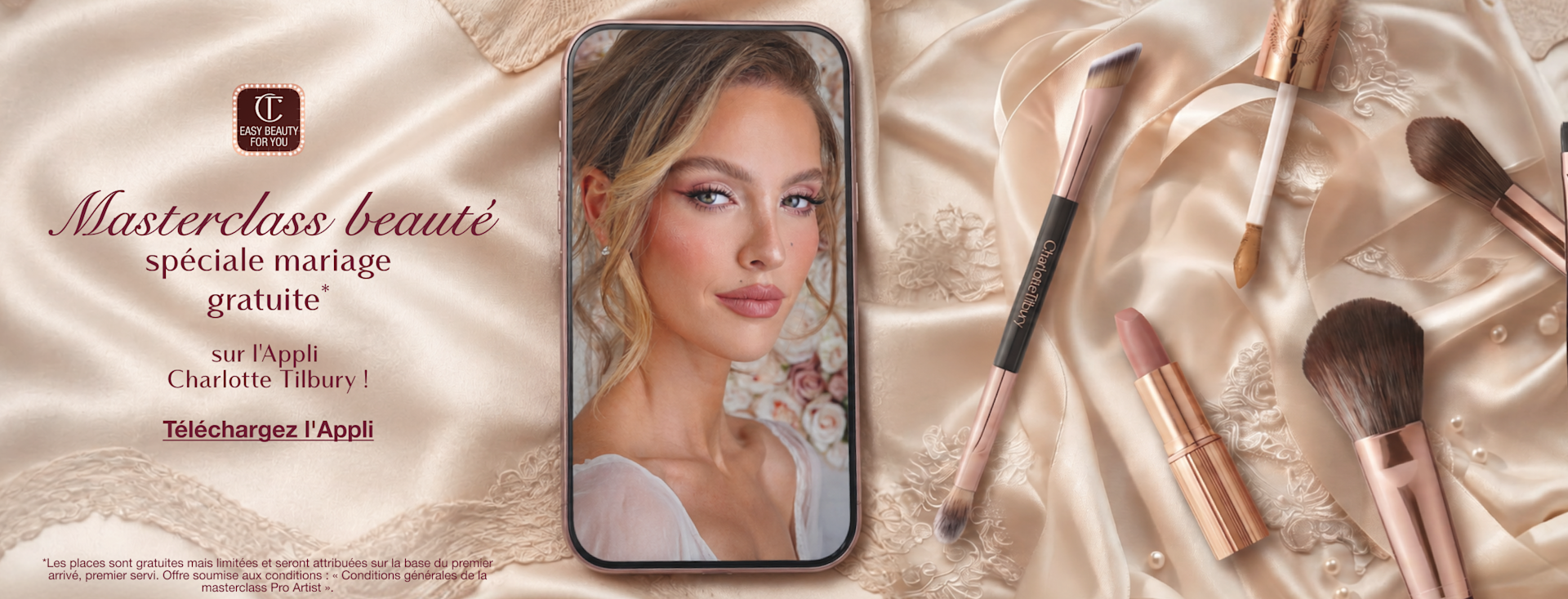 Free Bridal Beauty Masterclasses* + App Exclusive Bridal Competition** Only On The Charlotte Tilbury App! Book Now Free Bridal Beauty Masterclasses* + App Exclusive Bridal Competition** Only On The Charlotte Tilbury App! Book Now