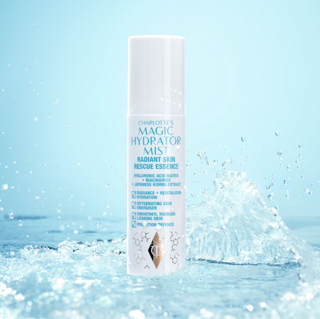 Magic Hydrator Mist still life Charlotte's Magic Hydrator Mist hydrates the skin before applying toner and face serum