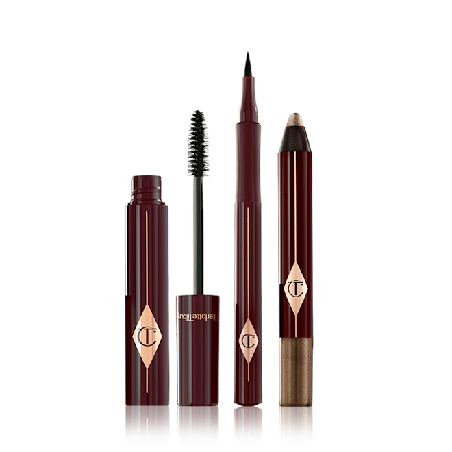 Eye Enhancing Trio Pack Shot Eye Enhancing Trio Pack Shot with an eyeshadow pencil, eyeliner and mascara