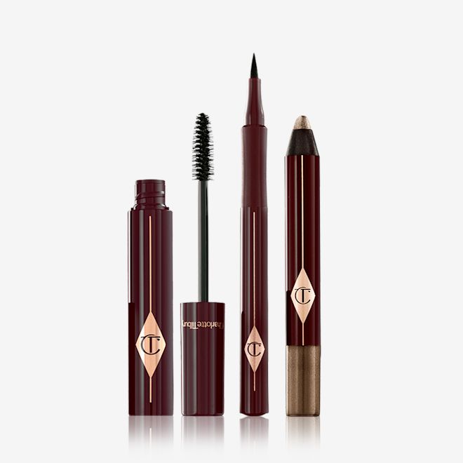 Eye Enhancing Trio Pack Shot Eye Enhancing Trio Pack Shot with an eyeshadow pencil, eyeliner and mascara