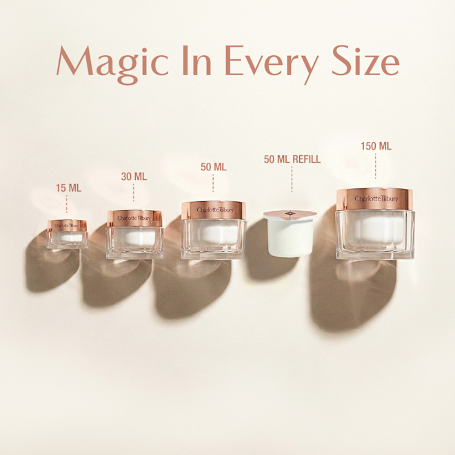 Magic Cream - sizes infographic Magic Cream - sizes infographic