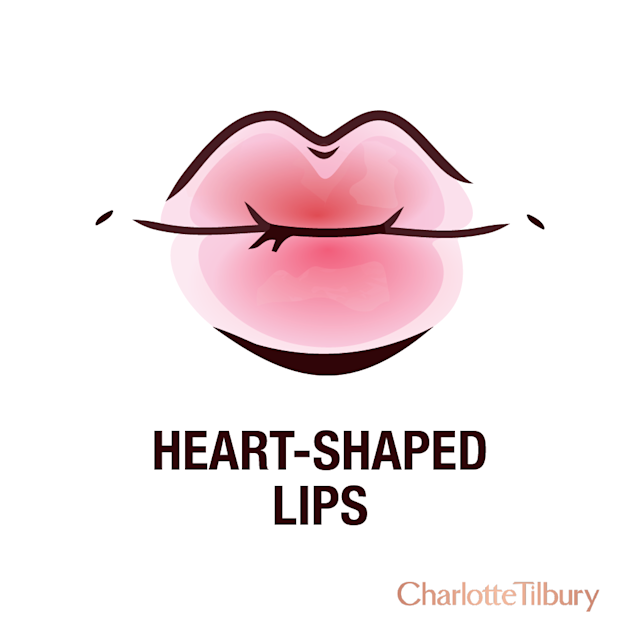 Heart-Shaped Lips Heart-shaped lips graphic with loveheart Cupid's bow