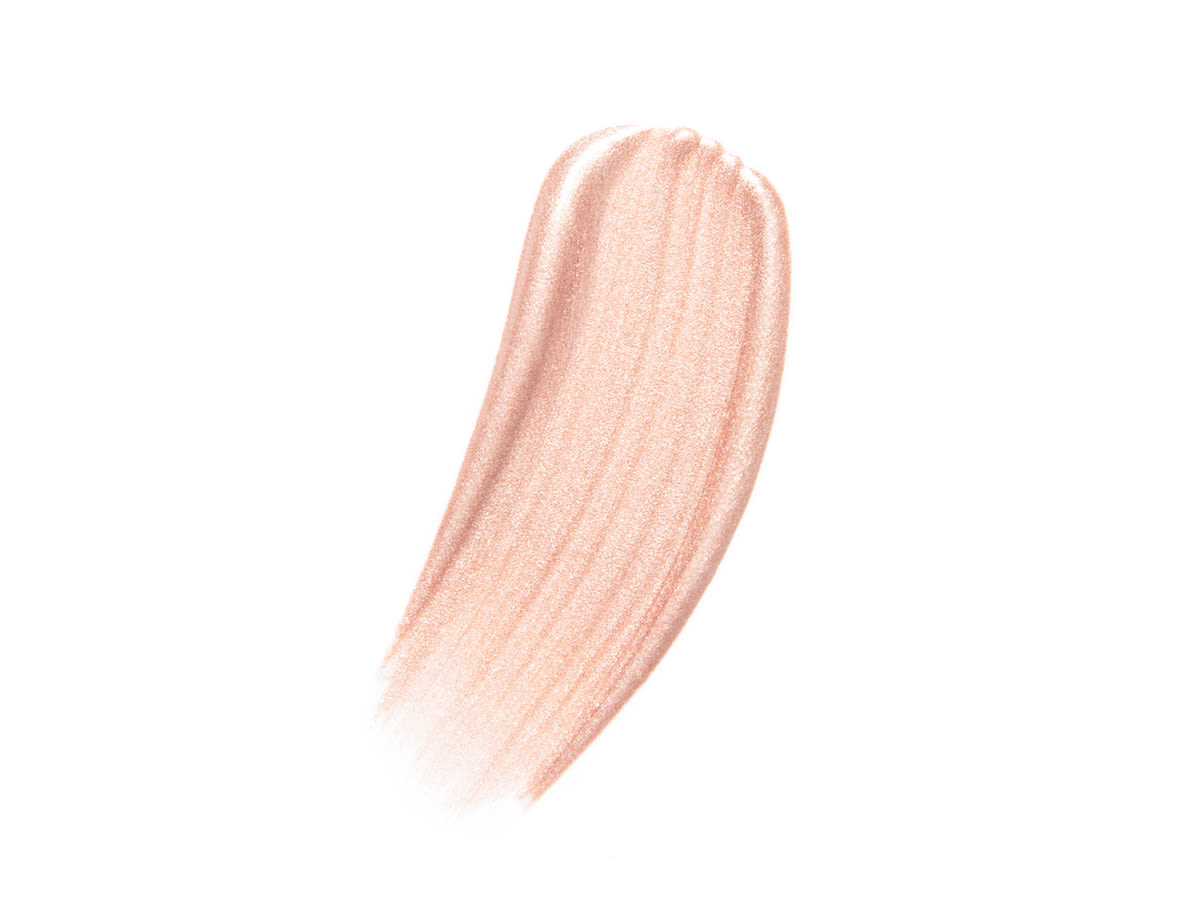 Beauty Light Wand liquid highlighter-blush in Pillow Talk Light swatch Swatch of a liquid highlighter-blush in a nude pink shade.