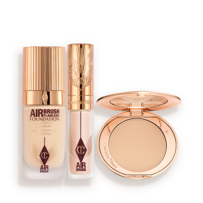 Airbrush Flawless Foundation + Airbrush Flawless Concealer + Airbrush Flawless Powder bundle packshot Airbrush Flawless Foundation + Airbrush Flawless Concealer + Airbrush Flawless Powder bundle packshot