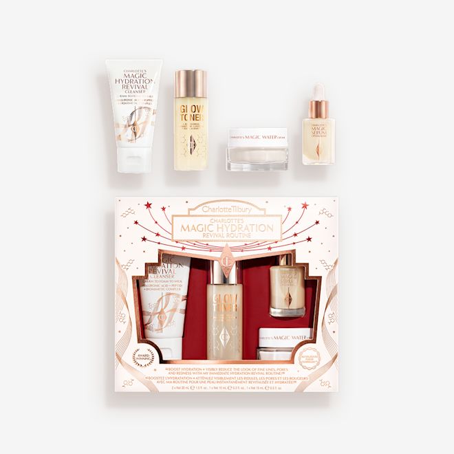 Packshot with Products CHARLOTTE-S MAGIC HYDRATION REVIVAL ROUTINE Packshot with Products CHARLOTTE-S MAGIC HYDRATION REVIVAL ROUTINE