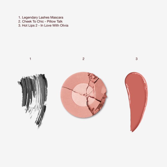 LEGENDARY LASHES, LIPS + CHEEKS KIT - Texture swatch LEGENDARY LASHES, LIPS + CHEEKS KIT - Texture swatch