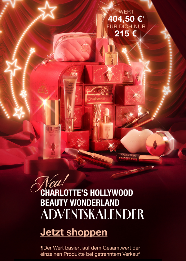 NEU! CHARLOTTE’S HOLLYWOOD BEAUTY WONDERLAND ADVENTSKALENDER NEU! CHARLOTTE’S HOLLYWOOD BEAUTY WONDERLAND ADVENTSKALENDER
