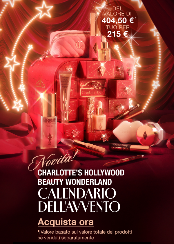 NOVITÀ! CHARLOTTE’S HOLLYWOOD BEAUTY WONDERLAND CALENDARIO DELL'AVVENTO NOVITÀ! CHARLOTTE’S HOLLYWOOD BEAUTY WONDERLAND CALENDARIO DELL'AVVENTO